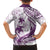 Purple Polynesia Family Matching Off Shoulder Short Dress and Hawaiian Shirt Polynesian Turtle Shark Tattoo Tropical Vintage LT14 - Polynesian Pride