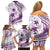 Purple Polynesia Family Matching Off Shoulder Short Dress and Hawaiian Shirt Polynesian Turtle Shark Tattoo Tropical Vintage LT14 - Polynesian Pride