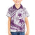 Purple Polynesia Family Matching Off Shoulder Short Dress and Hawaiian Shirt Polynesian Turtle Shark Tattoo Tropical Vintage LT14 Son's Shirt Purple - Polynesian Pride