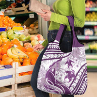 Purple Polynesia Grocery Bag Polynesian Turtle Shark Tattoo Tropical Vintage LT14 - Polynesian Pride