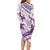 Purple Polynesia Long Sleeve Bodycon Dress Polynesian Turtle Shark Tattoo Tropical Vintage LT14 - Polynesian Pride