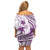 Purple Polynesia Off Shoulder Short Dress Polynesian Turtle Shark Tattoo Tropical Vintage LT14 - Polynesian Pride