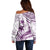 Purple Polynesia Off Shoulder Sweater Polynesian Turtle Shark Tattoo Tropical Vintage LT14 - Polynesian Pride