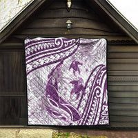 Purple Polynesia Quilt Polynesian Turtle Shark Tattoo Tropical Vintage LT14 - Polynesian Pride