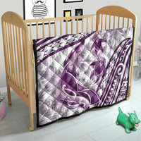 Purple Polynesia Quilt Polynesian Turtle Shark Tattoo Tropical Vintage LT14 - Polynesian Pride