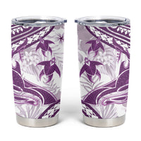 Purple Polynesia Tumbler Cup Polynesian Turtle Shark Tattoo Tropical Vintage LT14 Purple - Polynesian Pride