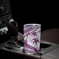 Purple Polynesia Tumbler Cup Polynesian Turtle Shark Tattoo Tropical Vintage LT14 - Polynesian Pride