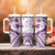 Purple Polynesia Tumbler With Handle Polynesian Turtle Shark Tattoo Tropical Vintage