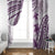 Purple Polynesia Window Curtain Polynesian Turtle Shark Tattoo Tropical Vintage