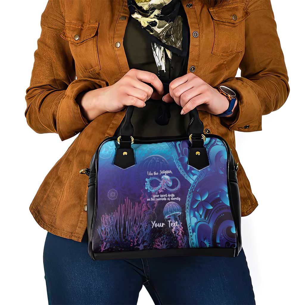 Polynesia Jellyfish Memorial Personalised Shoulder Handbag Infinity Jellies Polynesian Pattern LT14 - Polynesian Pride