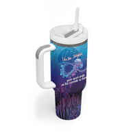 Polynesia Jellyfish Memorial Personalised Tumbler With Handle Infinity Jellies Polynesian Pattern LT14 - Polynesian Pride