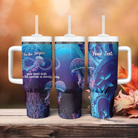 Polynesia Jellyfish Memorial Personalised Tumbler With Handle Infinity Jellies Polynesian Pattern LT14 - Polynesian Pride