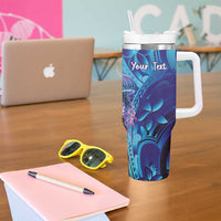 Polynesia Jellyfish Memorial Personalised Tumbler With Handle Infinity Jellies Polynesian Pattern LT14 - Polynesian Pride