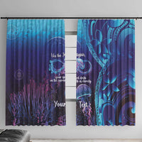 Polynesia Jellyfish Memorial Personalised Window Curtain Infinity Jellies Polynesian Pattern LT14 With Hooks Purple - Polynesian Pride