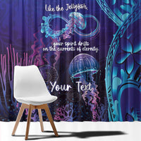 Polynesia Jellyfish Memorial Personalised Window Curtain Infinity Jellies Polynesian Pattern LT14 - Polynesian Pride