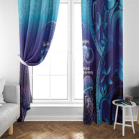 Polynesia Jellyfish Memorial Personalised Window Curtain Infinity Jellies Polynesian Pattern LT14 - Polynesian Pride