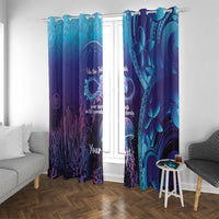 Polynesia Jellyfish Memorial Personalised Window Curtain Infinity Jellies Polynesian Pattern LT14 With Grommets Purple - Polynesian Pride