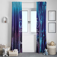 Polynesia Jellyfish Memorial Personalised Window Curtain Infinity Jellies Polynesian Pattern LT14 - Polynesian Pride