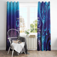 Polynesia Jellyfish Memorial Personalised Window Curtain Infinity Jellies Polynesian Pattern LT14 - Polynesian Pride
