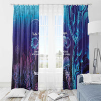 Polynesia Jellyfish Memorial Personalised Window Curtain Infinity Jellies Polynesian Pattern LT14 - Polynesian Pride