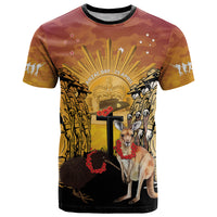 Australia And New Zealand ANZAC T Shirt Aussie Kangaroo With Aotearoa Kiwi Lest We Forget LT14 Yellow - Polynesian Pride