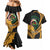 Personalised Vanuatu Independence Day Couples Matching Mermaid Dress and Hawaiian Shirt July 30 Vanuatuan Pig Tusk