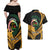 Personalised Vanuatu Independence Day Couples Matching Off Shoulder Maxi Dress and Hawaiian Shirt July 30 Vanuatuan Pig Tusk