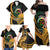 Personalised Vanuatu Independence Day Family Matching Off Shoulder Maxi Dress and Hawaiian Shirt July 30 Vanuatuan Pig Tusk