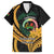 Personalised Vanuatu Independence Day Family Matching Puletasi and Hawaiian Shirt July 30 Vanuatuan Pig Tusk