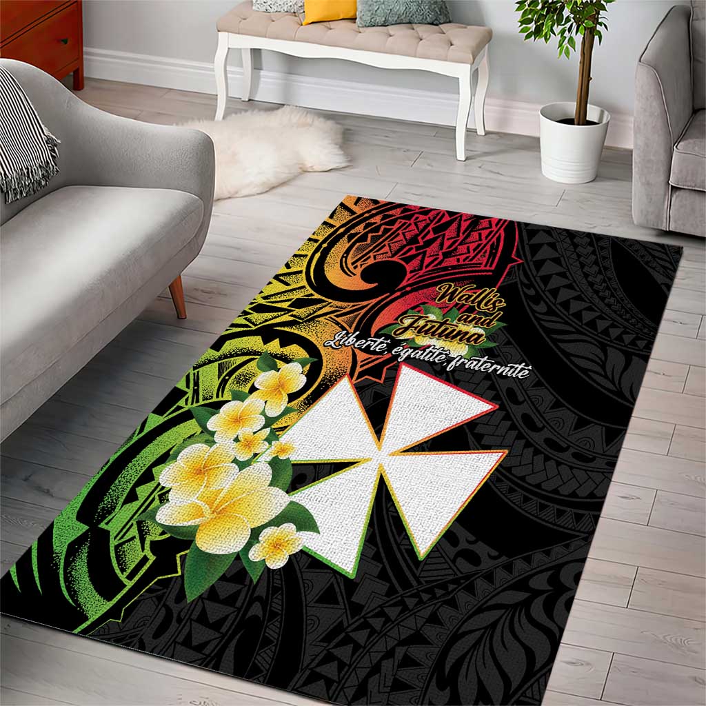Wallis and Futuna Victory Day Area Rug Liberty Equality Fraternity Polynesian Plumeria LT14 - Polynesian Pride