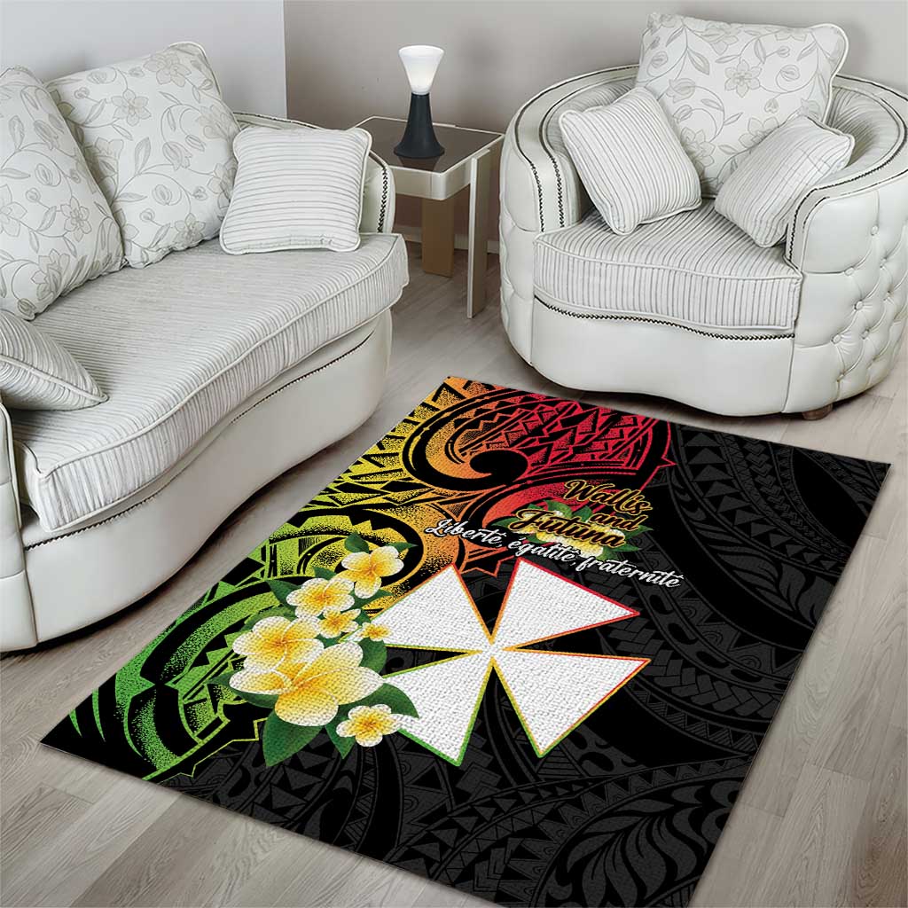 Wallis and Futuna Victory Day Area Rug Liberty Equality Fraternity Polynesian Plumeria LT14 - Polynesian Pride