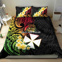 Wallis and Futuna Victory Day Bedding Set Liberty Equality Fraternity Polynesian Plumeria LT14 - Polynesian Pride