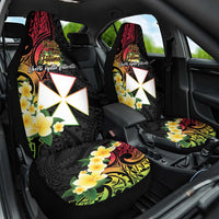 Wallis and Futuna Victory Day Car Seat Cover Liberty Equality Fraternity Polynesian Plumeria LT14 One Size Black - Polynesian Pride