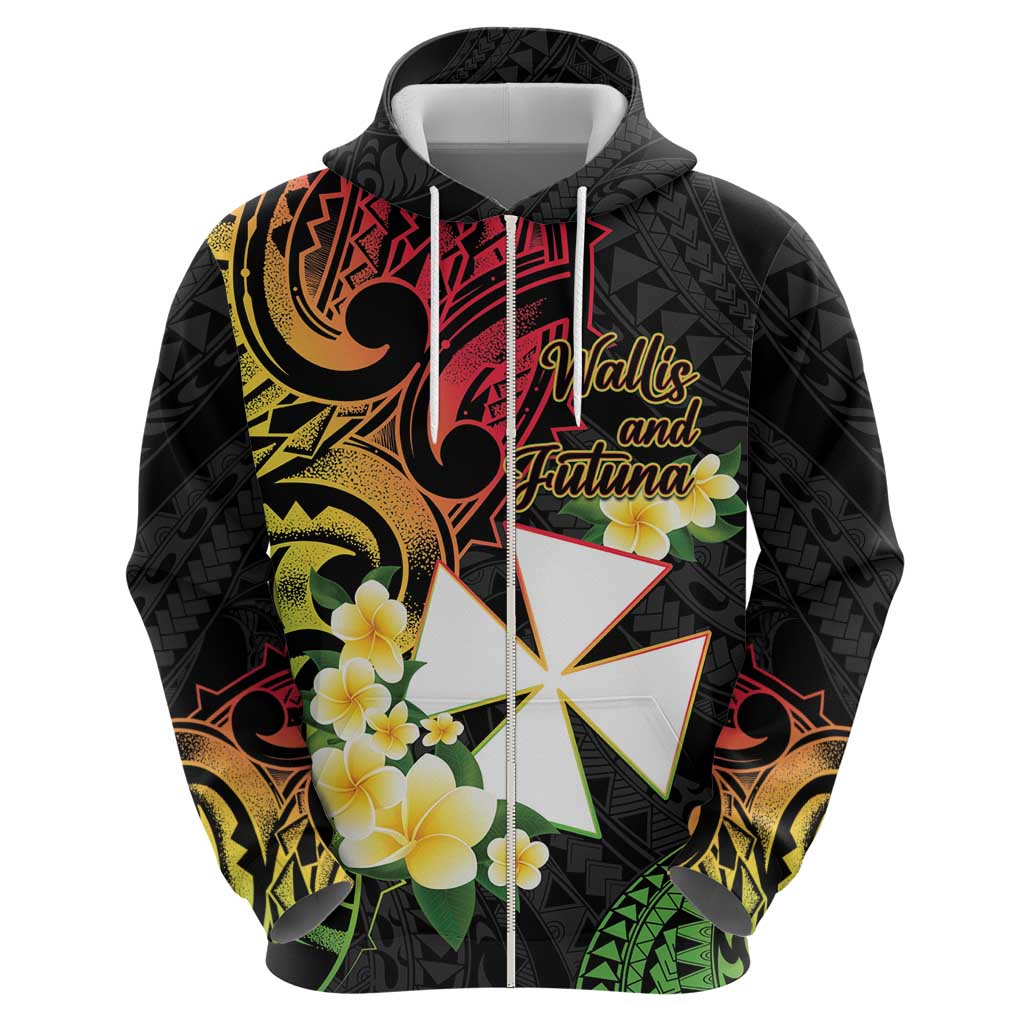 Wallis and Futuna Victory Day Hoodie Liberty Equality Fraternity Polynesian Plumeria LT14 - Polynesian Pride