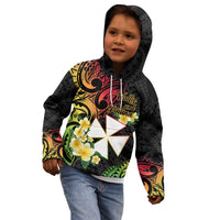 Wallis and Futuna Victory Day Kid Hoodie Liberty Equality Fraternity Polynesian Plumeria LT14 - Polynesian Pride