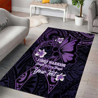 Personalised Fibromyalgia Awareness Month Area Rug Fibro Warrior Strength In Every Struggle LT14 - Polynesian Pride