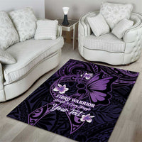 Personalised Fibromyalgia Awareness Month Area Rug Fibro Warrior Strength In Every Struggle LT14 - Polynesian Pride