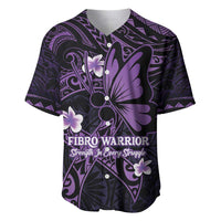 Personalised Fibromyalgia Awareness Month Baseball Jersey Fibro Warrior Strength In Every Struggle LT14 Purple - Polynesian Pride