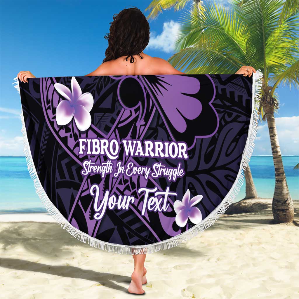 Personalised Fibromyalgia Awareness Month Beach Blanket Fibro Warrior Strength In Every Struggle LT14 - Polynesian Pride