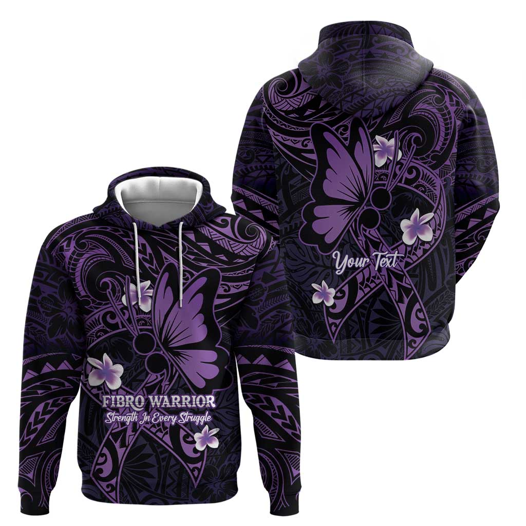 Personalised Fibromyalgia Awareness Month Hoodie Fibro Warrior Strength In Every Struggle LT14 - Polynesian Pride