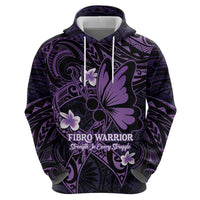 Personalised Fibromyalgia Awareness Month Hoodie Fibro Warrior Strength In Every Struggle LT14 - Polynesian Pride