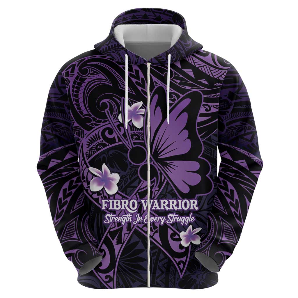 Personalised Fibromyalgia Awareness Month Hoodie Fibro Warrior Strength In Every Struggle LT14 - Polynesian Pride