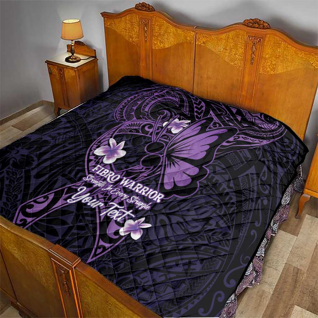 Personalised Fibromyalgia Awareness Month Quilt Fibro Warrior Strength In Every Struggle LT14 - Polynesian Pride
