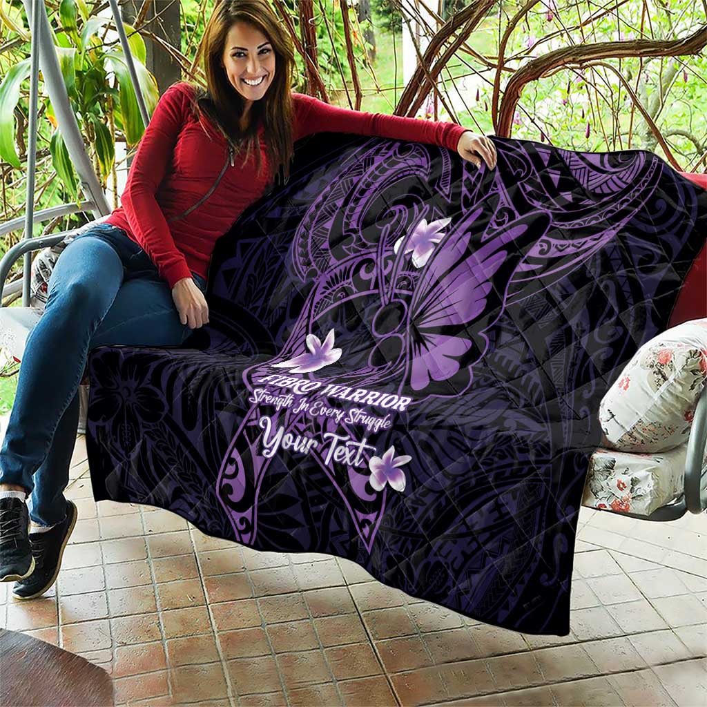 Personalised Fibromyalgia Awareness Month Quilt Fibro Warrior Strength In Every Struggle LT14 - Polynesian Pride