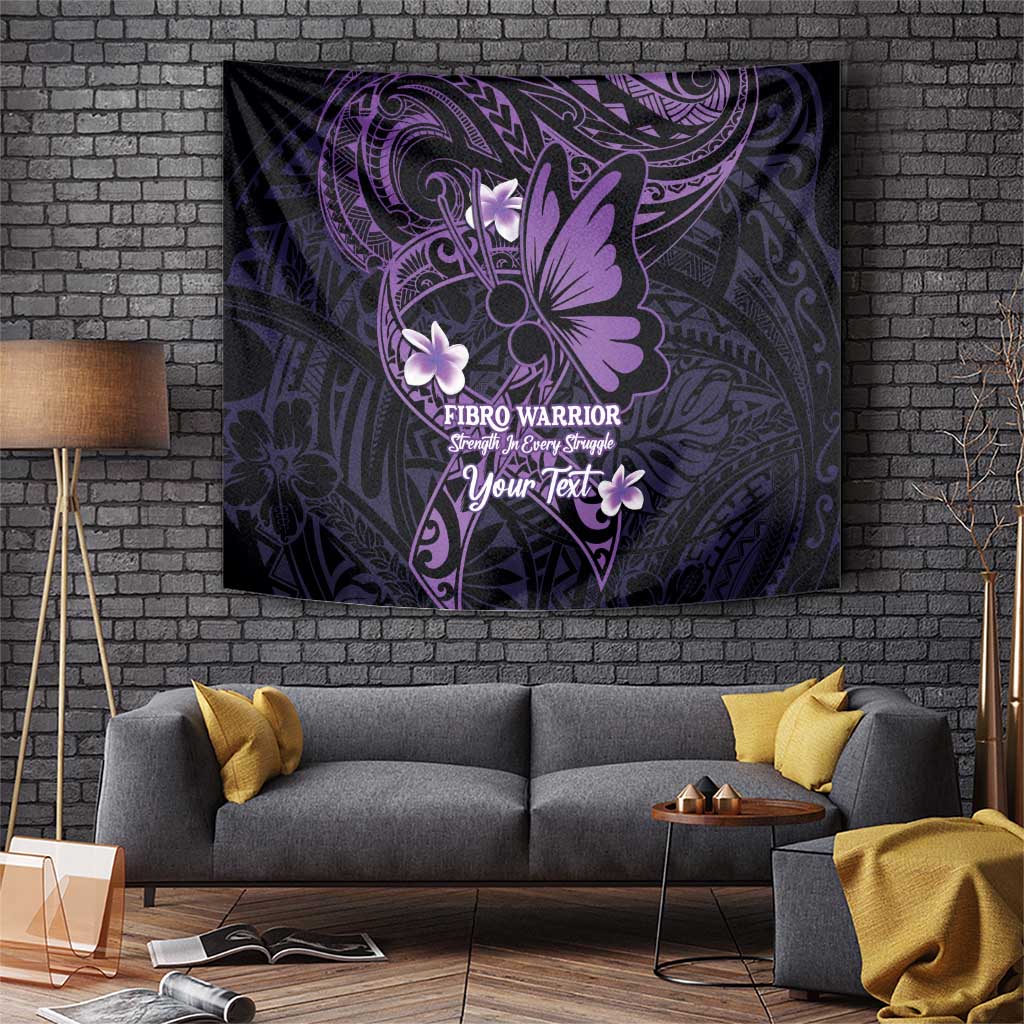 Personalised Fibromyalgia Awareness Month Tapestry Fibro Warrior Strength In Every Struggle LT14 Purple - Polynesian Pride