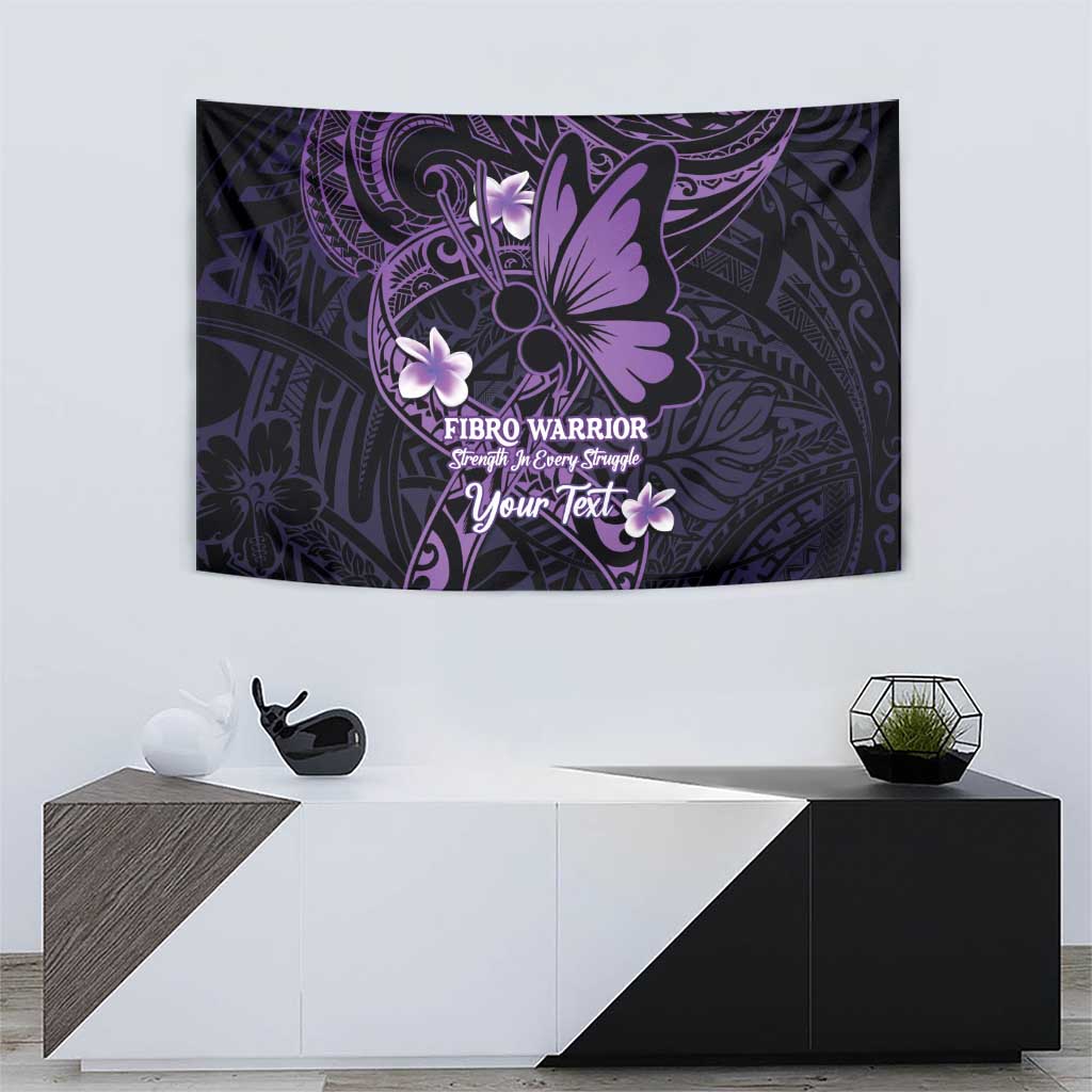 Personalised Fibromyalgia Awareness Month Tapestry Fibro Warrior Strength In Every Struggle LT14 - Polynesian Pride