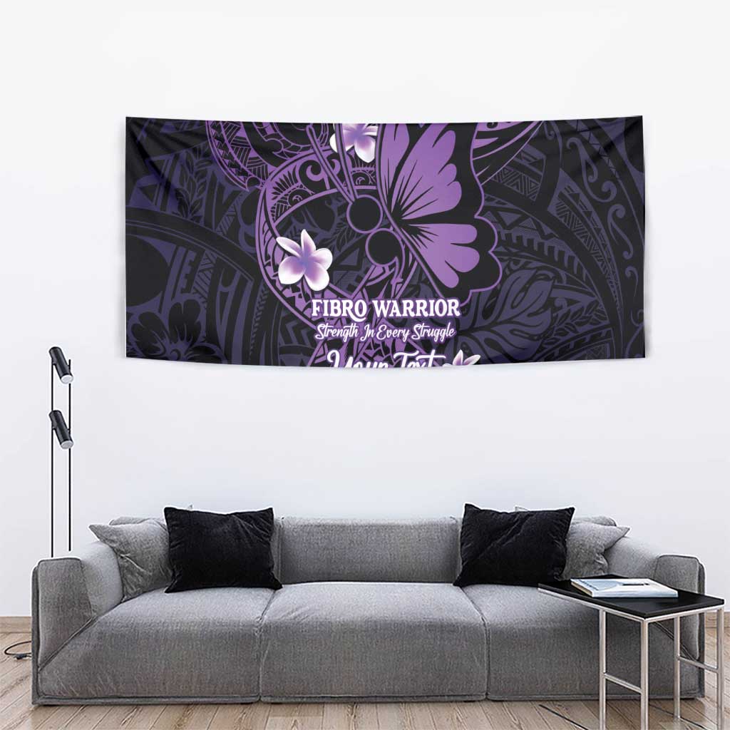 Personalised Fibromyalgia Awareness Month Tapestry Fibro Warrior Strength In Every Struggle LT14 - Polynesian Pride