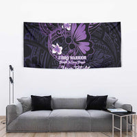 Personalised Fibromyalgia Awareness Month Tapestry Fibro Warrior Strength In Every Struggle LT14 - Polynesian Pride