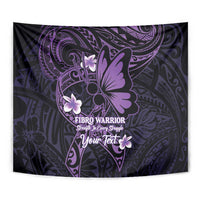 Personalised Fibromyalgia Awareness Month Tapestry Fibro Warrior Strength In Every Struggle LT14 - Polynesian Pride