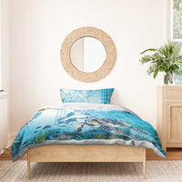 Personalized Snorkeling Hawaii Bedding Set Ocean Lover Hawaiian Kakau Honu Turtle LT14 - Polynesian Pride